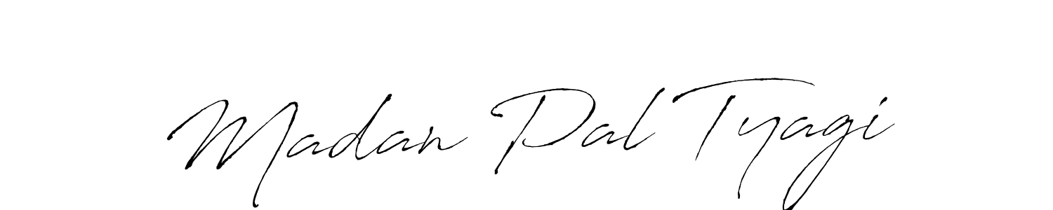 Use a signature maker to create a handwritten signature online. With this signature software, you can design (Antro_Vectra) your own signature for name Madan Pal Tyagi. Madan Pal Tyagi signature style 6 images and pictures png