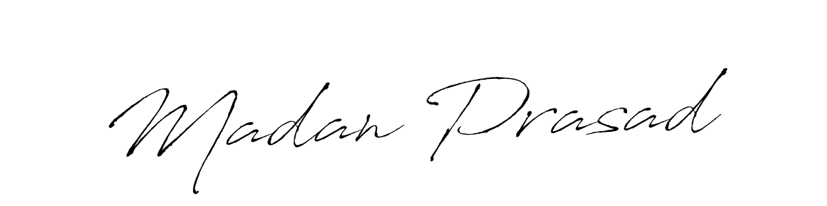 Use a signature maker to create a handwritten signature online. With this signature software, you can design (Antro_Vectra) your own signature for name Madan Prasad. Madan Prasad signature style 6 images and pictures png