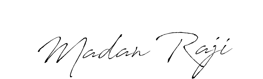 Design your own signature with our free online signature maker. With this signature software, you can create a handwritten (Antro_Vectra) signature for name Madan Raji. Madan Raji signature style 6 images and pictures png