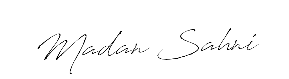 Design your own signature with our free online signature maker. With this signature software, you can create a handwritten (Antro_Vectra) signature for name Madan Sahni. Madan Sahni signature style 6 images and pictures png