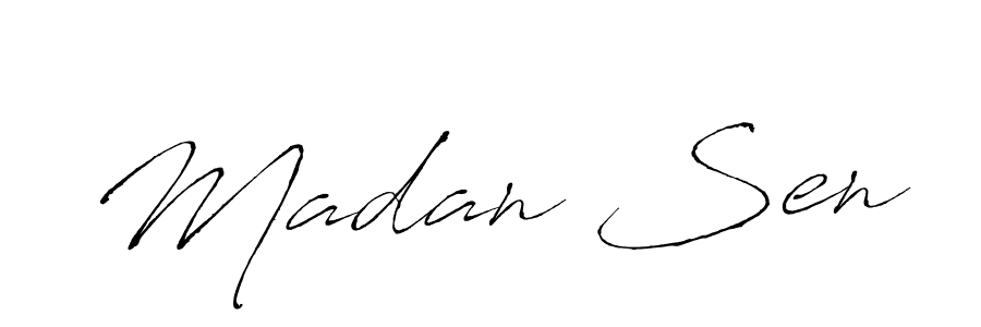 The best way (Antro_Vectra) to make a short signature is to pick only two or three words in your name. The name Madan Sen include a total of six letters. For converting this name. Madan Sen signature style 6 images and pictures png