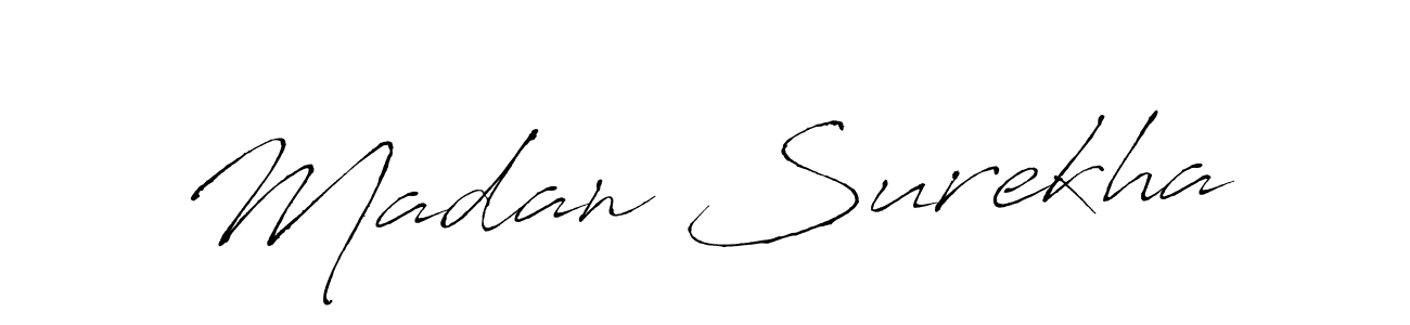 Once you've used our free online signature maker to create your best signature Antro_Vectra style, it's time to enjoy all of the benefits that Madan Surekha name signing documents. Madan Surekha signature style 6 images and pictures png