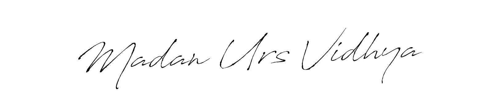Create a beautiful signature design for name Madan Urs Vidhya. With this signature (Antro_Vectra) fonts, you can make a handwritten signature for free. Madan Urs Vidhya signature style 6 images and pictures png
