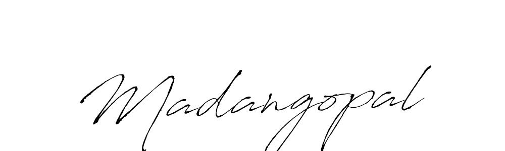 Make a beautiful signature design for name Madangopal. With this signature (Antro_Vectra) style, you can create a handwritten signature for free. Madangopal signature style 6 images and pictures png