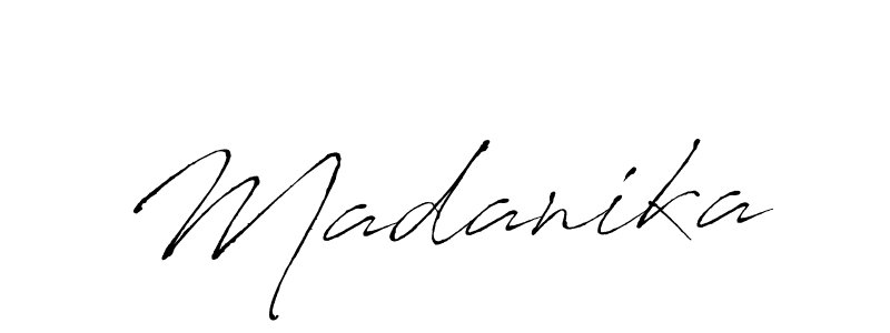 Madanika stylish signature style. Best Handwritten Sign (Antro_Vectra) for my name. Handwritten Signature Collection Ideas for my name Madanika. Madanika signature style 6 images and pictures png