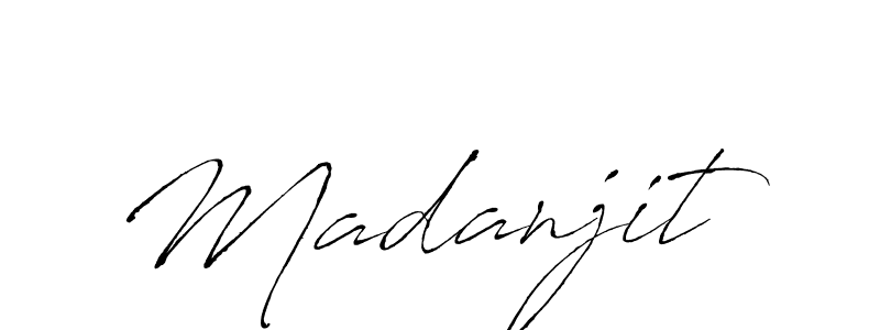 Make a beautiful signature design for name Madanjit. With this signature (Antro_Vectra) style, you can create a handwritten signature for free. Madanjit signature style 6 images and pictures png