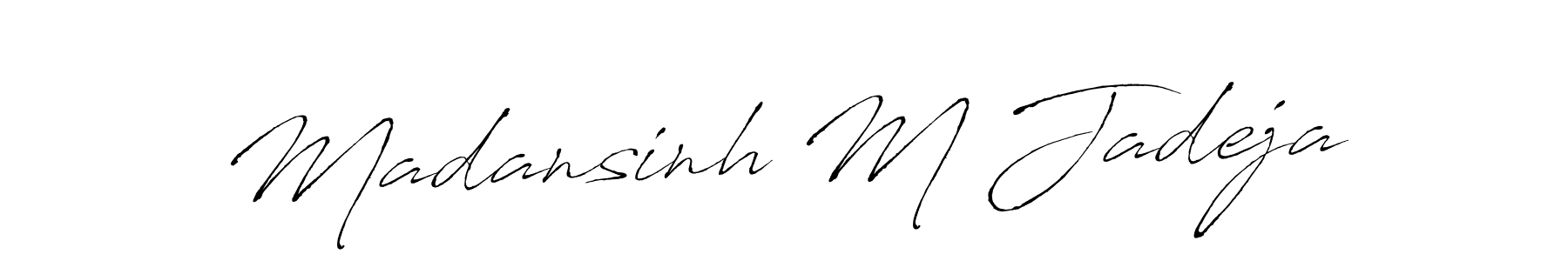 Use a signature maker to create a handwritten signature online. With this signature software, you can design (Antro_Vectra) your own signature for name Madansinh M Jadeja. Madansinh M Jadeja signature style 6 images and pictures png