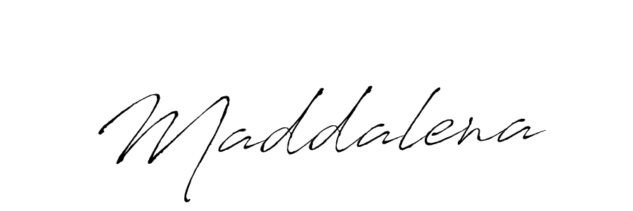 Make a beautiful signature design for name Maddalena. With this signature (Antro_Vectra) style, you can create a handwritten signature for free. Maddalena signature style 6 images and pictures png