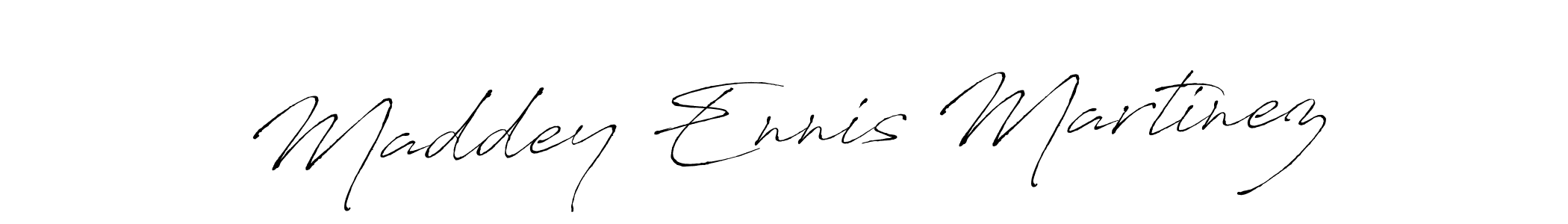 How to make Maddey Ennis Martinez signature? Antro_Vectra is a professional autograph style. Create handwritten signature for Maddey Ennis Martinez name. Maddey Ennis Martinez signature style 6 images and pictures png