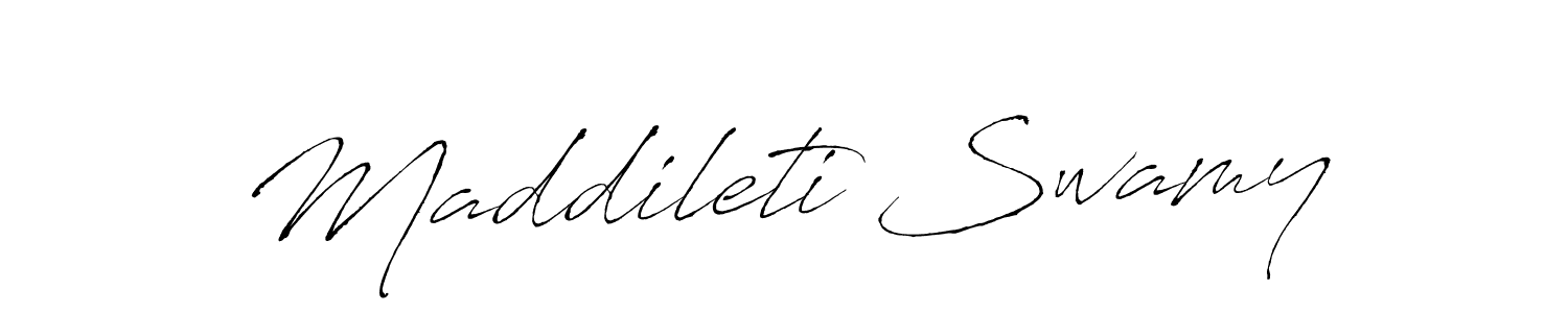 How to make Maddileti Swamy name signature. Use Antro_Vectra style for creating short signs online. This is the latest handwritten sign. Maddileti Swamy signature style 6 images and pictures png