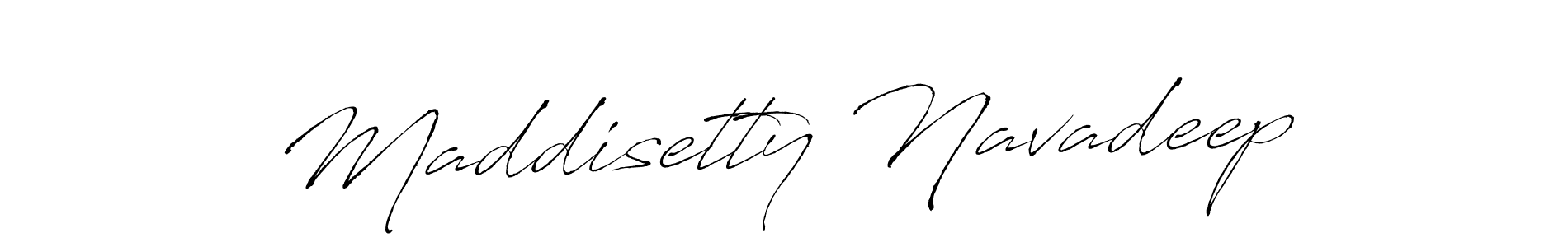 Make a beautiful signature design for name Maddisetty Navadeep. With this signature (Antro_Vectra) style, you can create a handwritten signature for free. Maddisetty Navadeep signature style 6 images and pictures png