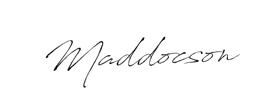 Create a beautiful signature design for name Maddocson. With this signature (Antro_Vectra) fonts, you can make a handwritten signature for free. Maddocson signature style 6 images and pictures png