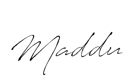 How to make Maddu signature? Antro_Vectra is a professional autograph style. Create handwritten signature for Maddu name. Maddu signature style 6 images and pictures png