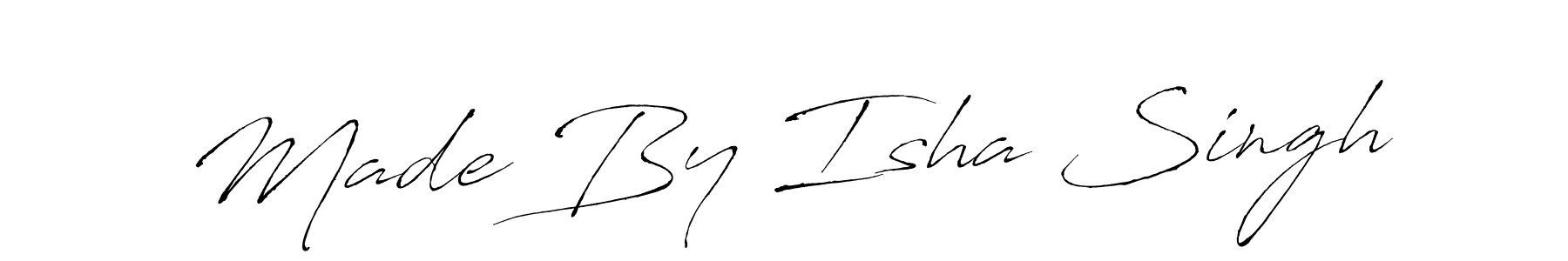 The best way (Antro_Vectra) to make a short signature is to pick only two or three words in your name. The name Made By Isha Singh include a total of six letters. For converting this name. Made By Isha Singh signature style 6 images and pictures png