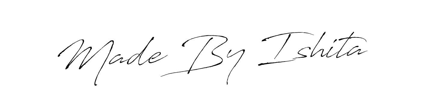 Also You can easily find your signature by using the search form. We will create Made By Ishita name handwritten signature images for you free of cost using Antro_Vectra sign style. Made By Ishita signature style 6 images and pictures png