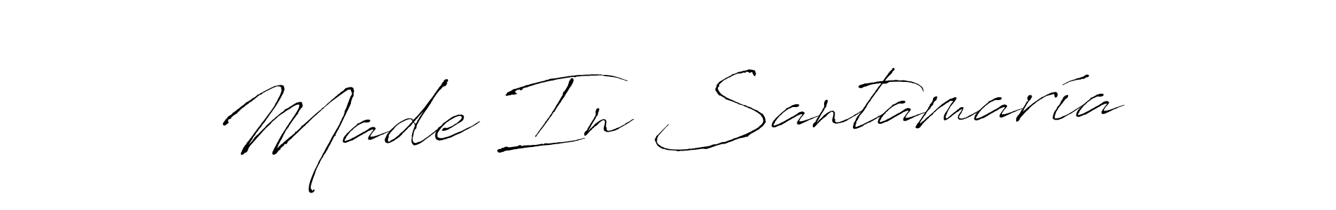 Make a beautiful signature design for name Made In Santamaría. With this signature (Antro_Vectra) style, you can create a handwritten signature for free. Made In Santamaría signature style 6 images and pictures png