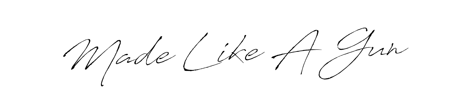 Made Like A Gun stylish signature style. Best Handwritten Sign (Antro_Vectra) for my name. Handwritten Signature Collection Ideas for my name Made Like A Gun. Made Like A Gun signature style 6 images and pictures png