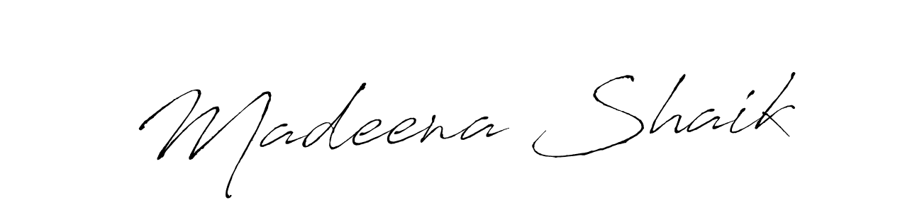This is the best signature style for the Madeena Shaik name. Also you like these signature font (Antro_Vectra). Mix name signature. Madeena Shaik signature style 6 images and pictures png