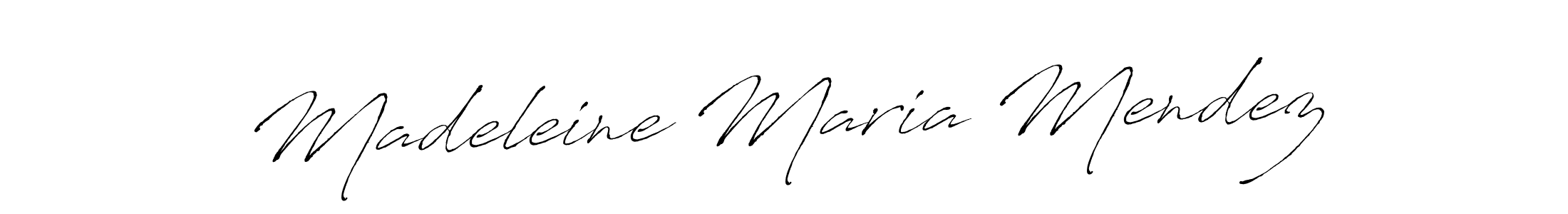 Create a beautiful signature design for name Madeleine Maria Mendez. With this signature (Antro_Vectra) fonts, you can make a handwritten signature for free. Madeleine Maria Mendez signature style 6 images and pictures png