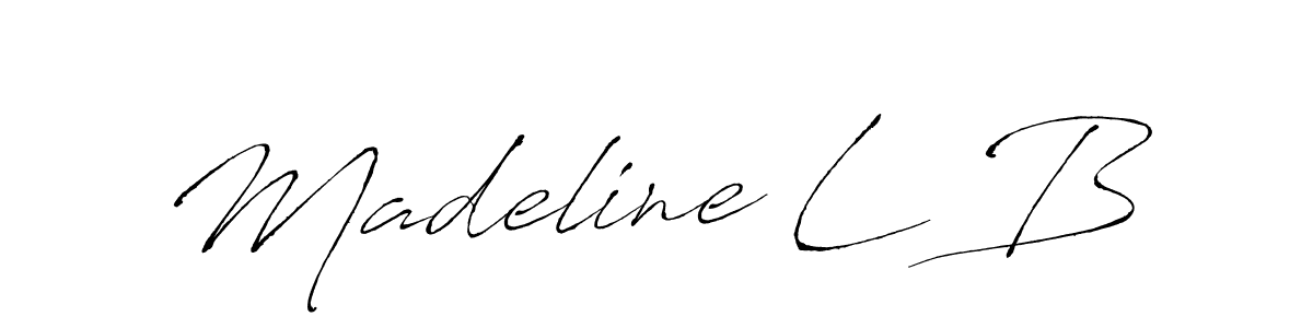 The best way (Antro_Vectra) to make a short signature is to pick only two or three words in your name. The name Madeline L B include a total of six letters. For converting this name. Madeline L B signature style 6 images and pictures png