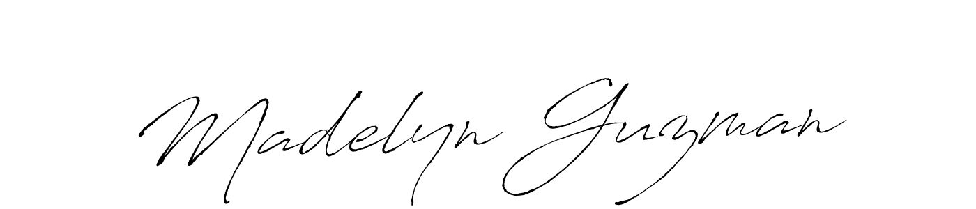 Make a beautiful signature design for name Madelyn Guzman. With this signature (Antro_Vectra) style, you can create a handwritten signature for free. Madelyn Guzman signature style 6 images and pictures png