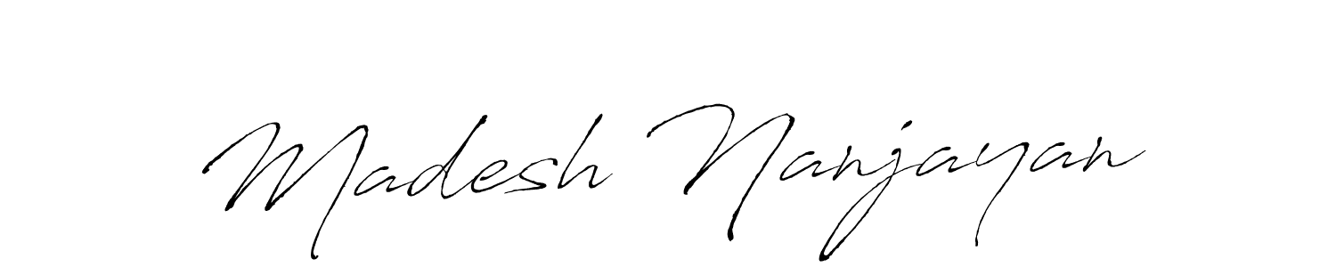 Also we have Madesh Nanjayan name is the best signature style. Create professional handwritten signature collection using Antro_Vectra autograph style. Madesh Nanjayan signature style 6 images and pictures png