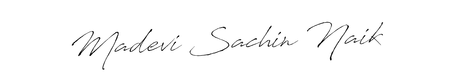 Design your own signature with our free online signature maker. With this signature software, you can create a handwritten (Antro_Vectra) signature for name Madevi Sachin Naik. Madevi Sachin Naik signature style 6 images and pictures png