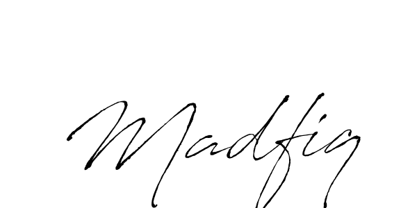 Use a signature maker to create a handwritten signature online. With this signature software, you can design (Antro_Vectra) your own signature for name Madfiq. Madfiq signature style 6 images and pictures png