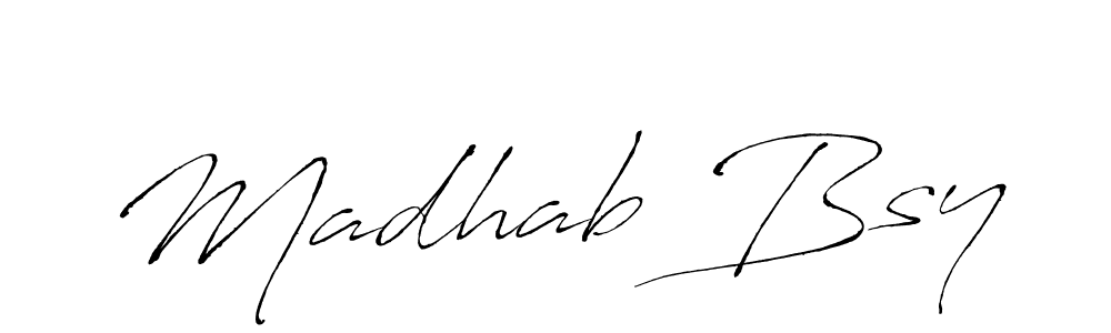 You should practise on your own different ways (Antro_Vectra) to write your name (Madhab Bsy) in signature. don't let someone else do it for you. Madhab Bsy signature style 6 images and pictures png