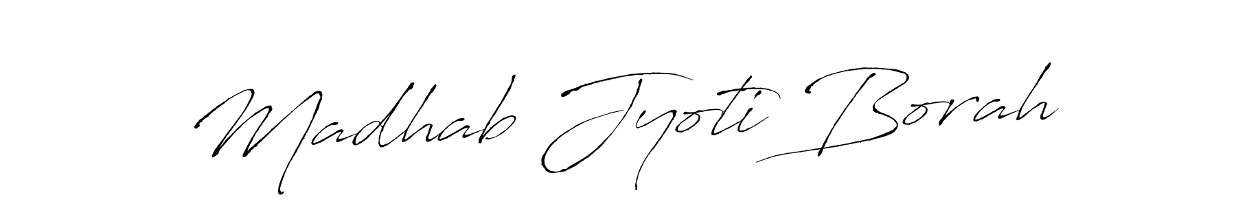 Madhab Jyoti Borah stylish signature style. Best Handwritten Sign (Antro_Vectra) for my name. Handwritten Signature Collection Ideas for my name Madhab Jyoti Borah. Madhab Jyoti Borah signature style 6 images and pictures png