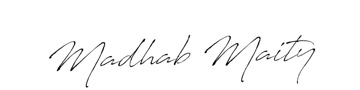 Design your own signature with our free online signature maker. With this signature software, you can create a handwritten (Antro_Vectra) signature for name Madhab Maity. Madhab Maity signature style 6 images and pictures png