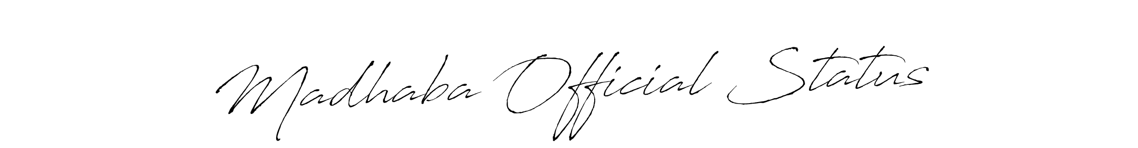 Madhaba Official Status stylish signature style. Best Handwritten Sign (Antro_Vectra) for my name. Handwritten Signature Collection Ideas for my name Madhaba Official Status. Madhaba Official Status signature style 6 images and pictures png