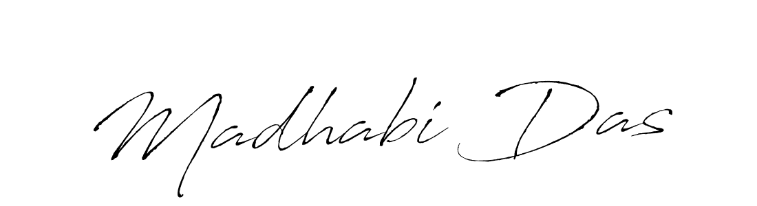 The best way (Antro_Vectra) to make a short signature is to pick only two or three words in your name. The name Madhabi Das include a total of six letters. For converting this name. Madhabi Das signature style 6 images and pictures png