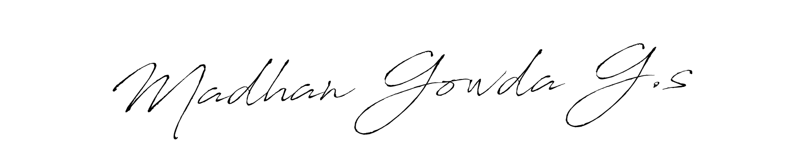 It looks lik you need a new signature style for name Madhan Gowda G.s. Design unique handwritten (Antro_Vectra) signature with our free signature maker in just a few clicks. Madhan Gowda G.s signature style 6 images and pictures png