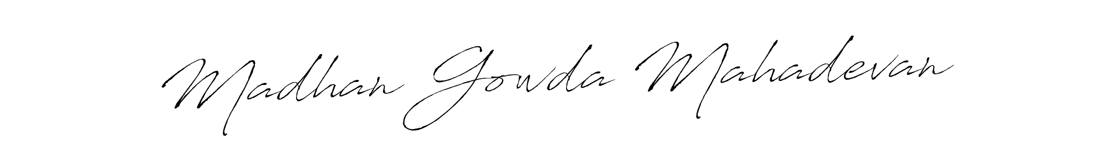 You should practise on your own different ways (Antro_Vectra) to write your name (Madhan Gowda Mahadevan) in signature. don't let someone else do it for you. Madhan Gowda Mahadevan signature style 6 images and pictures png
