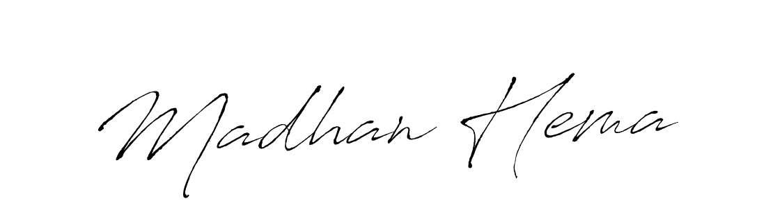 How to make Madhan Hema signature? Antro_Vectra is a professional autograph style. Create handwritten signature for Madhan Hema name. Madhan Hema signature style 6 images and pictures png