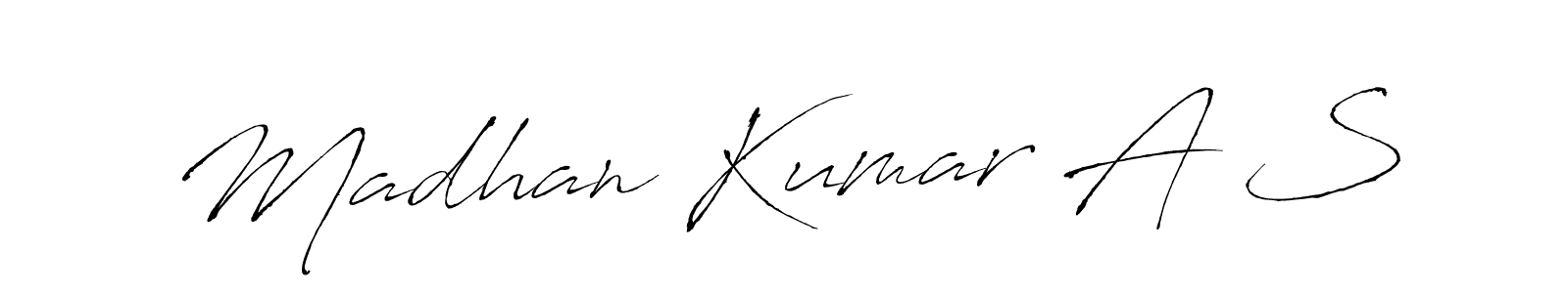 Similarly Antro_Vectra is the best handwritten signature design. Signature creator online .You can use it as an online autograph creator for name Madhan Kumar A S. Madhan Kumar A S signature style 6 images and pictures png
