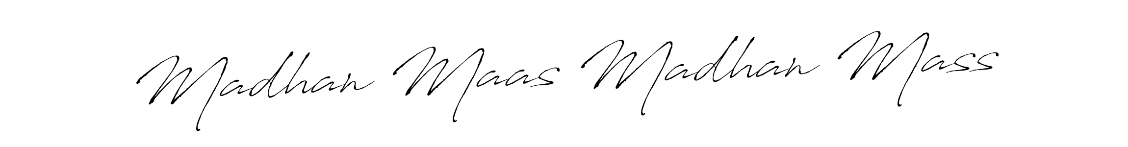 Create a beautiful signature design for name Madhan Maas Madhan Mass. With this signature (Antro_Vectra) fonts, you can make a handwritten signature for free. Madhan Maas Madhan Mass signature style 6 images and pictures png