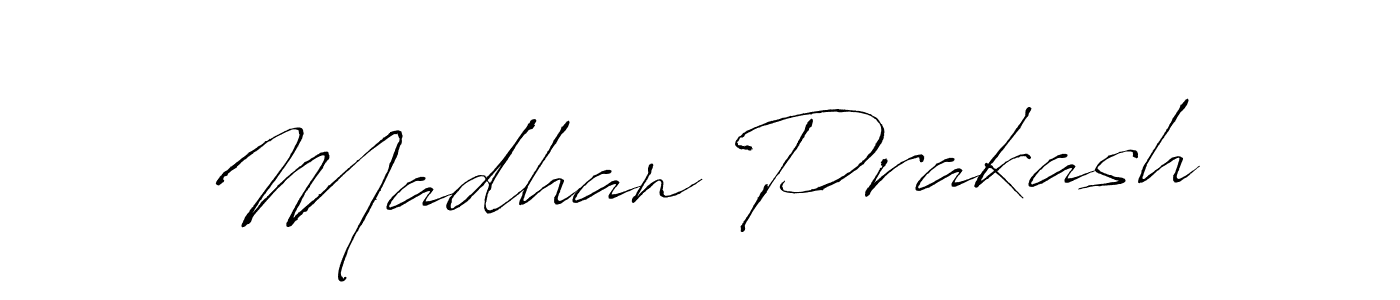 Make a beautiful signature design for name Madhan Prakash. With this signature (Antro_Vectra) style, you can create a handwritten signature for free. Madhan Prakash signature style 6 images and pictures png