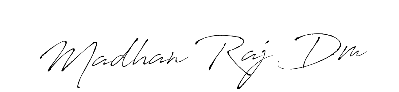 How to make Madhan Raj Dm signature? Antro_Vectra is a professional autograph style. Create handwritten signature for Madhan Raj Dm name. Madhan Raj Dm signature style 6 images and pictures png