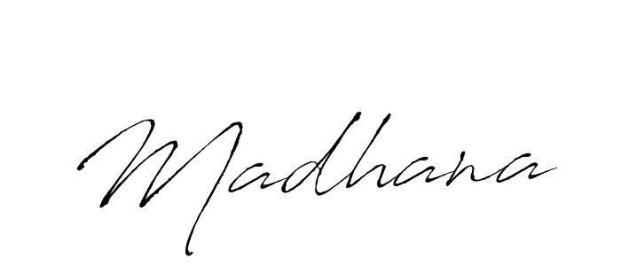 How to make Madhana signature? Antro_Vectra is a professional autograph style. Create handwritten signature for Madhana name. Madhana signature style 6 images and pictures png