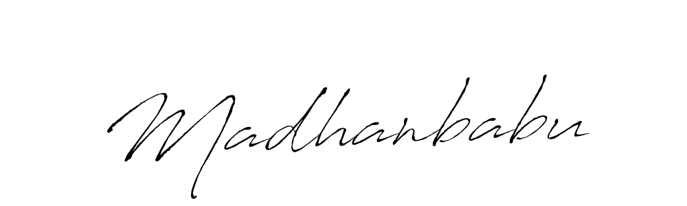 Design your own signature with our free online signature maker. With this signature software, you can create a handwritten (Antro_Vectra) signature for name Madhanbabu. Madhanbabu signature style 6 images and pictures png