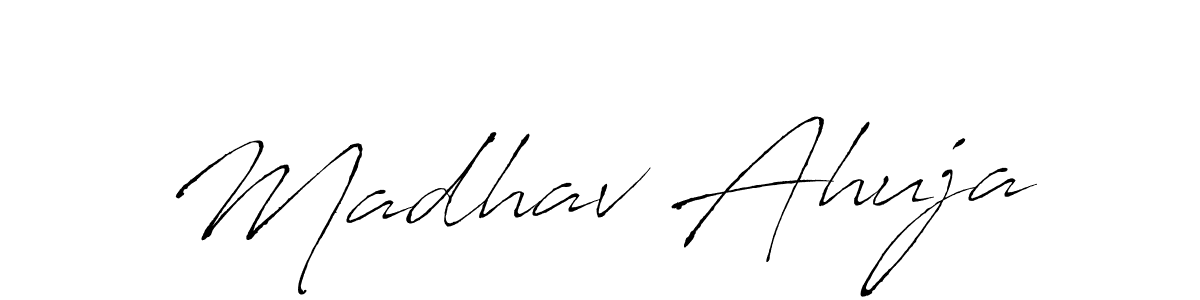 How to make Madhav Ahuja signature? Antro_Vectra is a professional autograph style. Create handwritten signature for Madhav Ahuja name. Madhav Ahuja signature style 6 images and pictures png