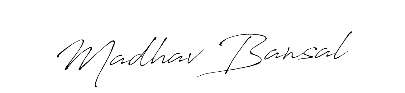 You should practise on your own different ways (Antro_Vectra) to write your name (Madhav Bansal) in signature. don't let someone else do it for you. Madhav Bansal signature style 6 images and pictures png