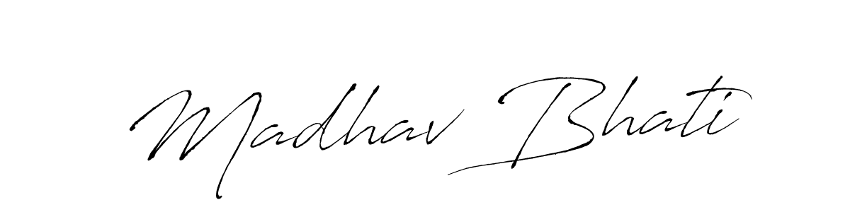 The best way (Antro_Vectra) to make a short signature is to pick only two or three words in your name. The name Madhav Bhati include a total of six letters. For converting this name. Madhav Bhati signature style 6 images and pictures png