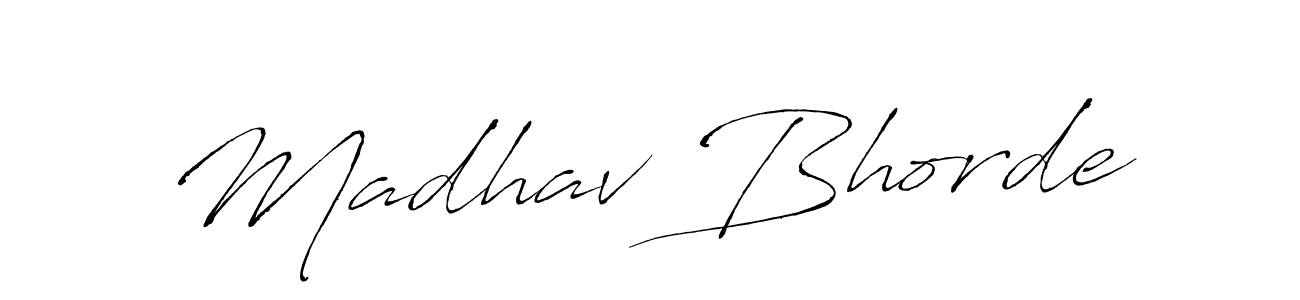 Make a beautiful signature design for name Madhav Bhorde. With this signature (Antro_Vectra) style, you can create a handwritten signature for free. Madhav Bhorde signature style 6 images and pictures png