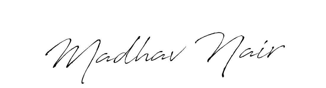 Antro_Vectra is a professional signature style that is perfect for those who want to add a touch of class to their signature. It is also a great choice for those who want to make their signature more unique. Get Madhav Nair name to fancy signature for free. Madhav Nair signature style 6 images and pictures png