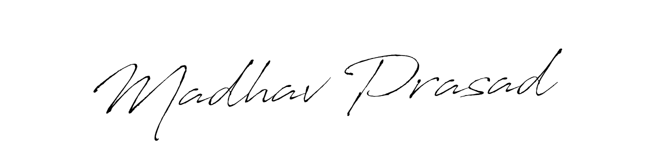 Antro_Vectra is a professional signature style that is perfect for those who want to add a touch of class to their signature. It is also a great choice for those who want to make their signature more unique. Get Madhav Prasad name to fancy signature for free. Madhav Prasad signature style 6 images and pictures png