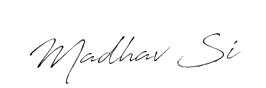 How to make Madhav Si name signature. Use Antro_Vectra style for creating short signs online. This is the latest handwritten sign. Madhav Si signature style 6 images and pictures png