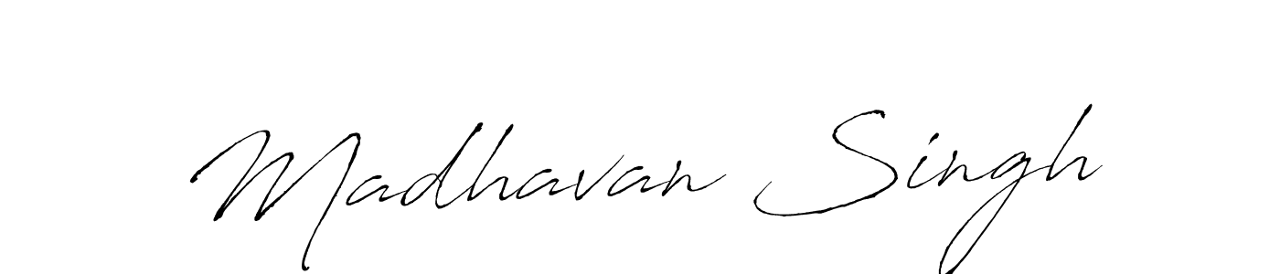 Create a beautiful signature design for name Madhavan Singh. With this signature (Antro_Vectra) fonts, you can make a handwritten signature for free. Madhavan Singh signature style 6 images and pictures png